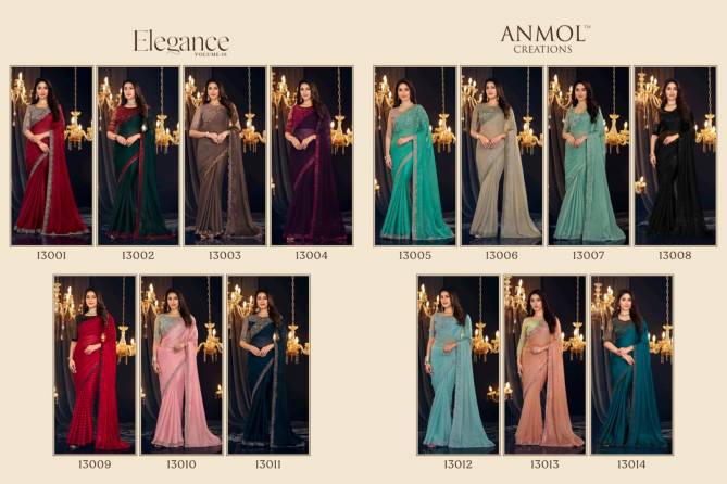 Elegance Vol 18 By Anmol Shimmer Georgette Designer Saree Wholesale Online